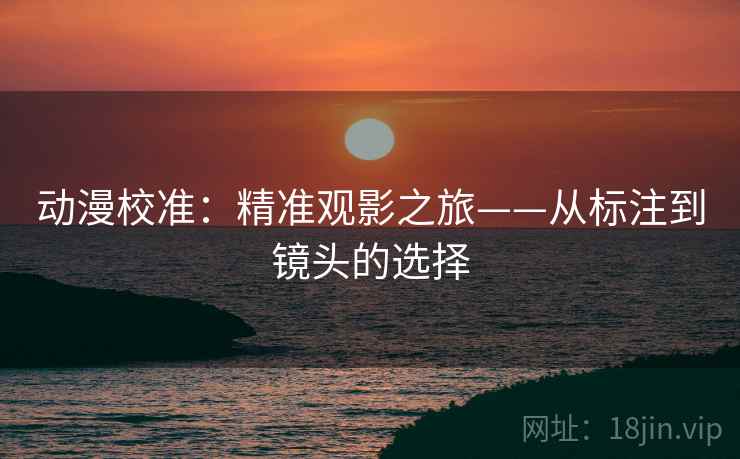 动漫校准:精准观影之旅——从标注到镜头的选择 动漫校准:精准观影之旅——从标注到镜头的选择